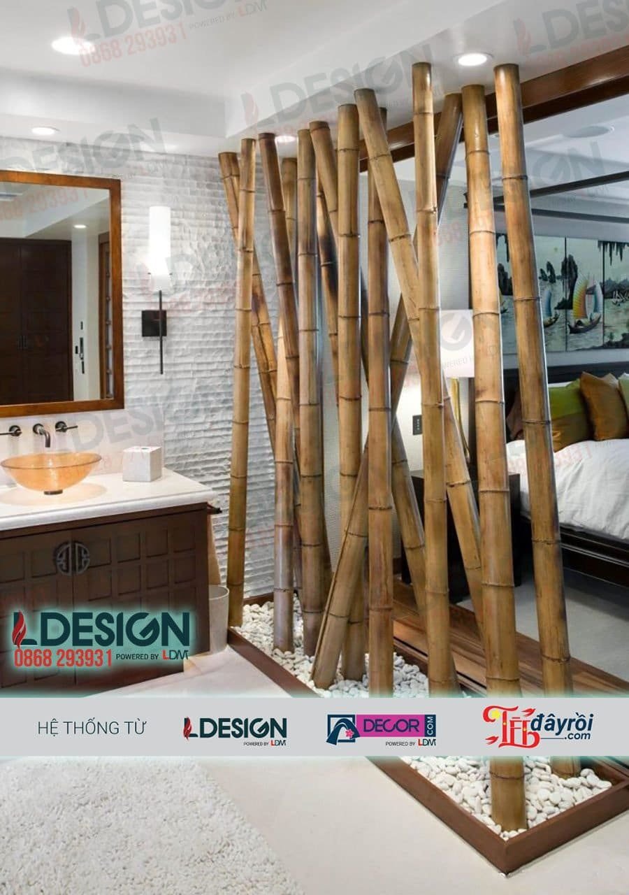 Thi công vách ngăn bằng tre tại Trảng Bàng- Tây Ninh