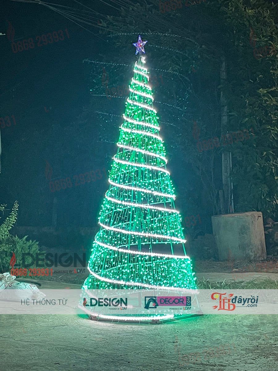 Gói Trang Trí Noel Ngoài Trời – Cây Thông LED & Tiểu Cảnh Giáng Sinh