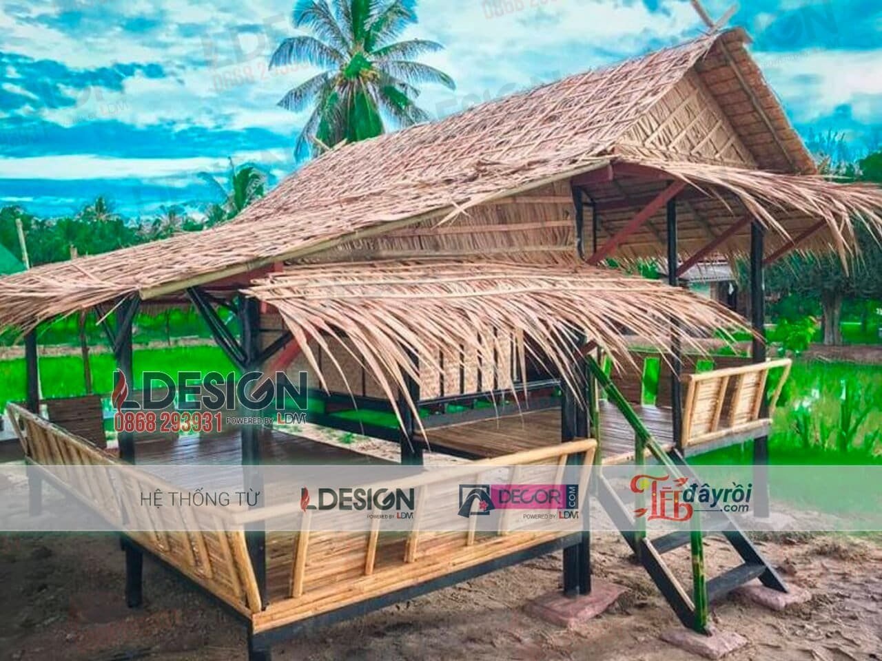 Thiết kế nhà chòi bằng tre tại Tây Ninh