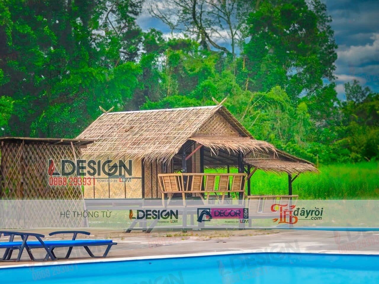 Thiết kế nhà chòi tre tại Long An