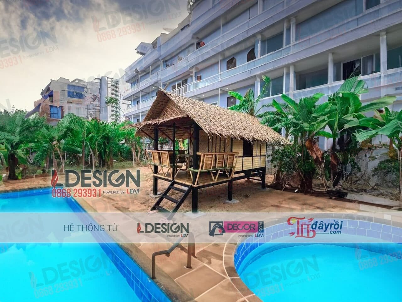 Thiết kế thi công nhà chòi bằng tre tại Thủ Đức