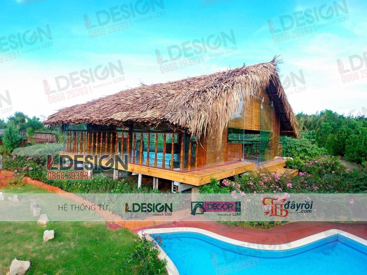 Thiết kế nhà chòi bằng tre tại Đồng Nai