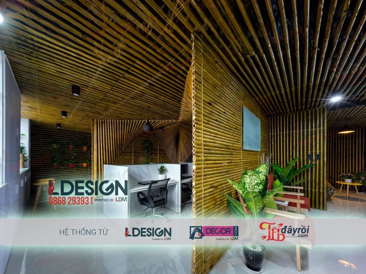 Thi công vách ngăn bằng tre tại TP.HCM