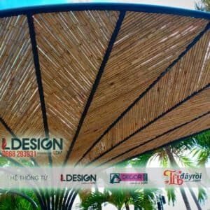 Ốp tre trúc trang trí nhà hàng