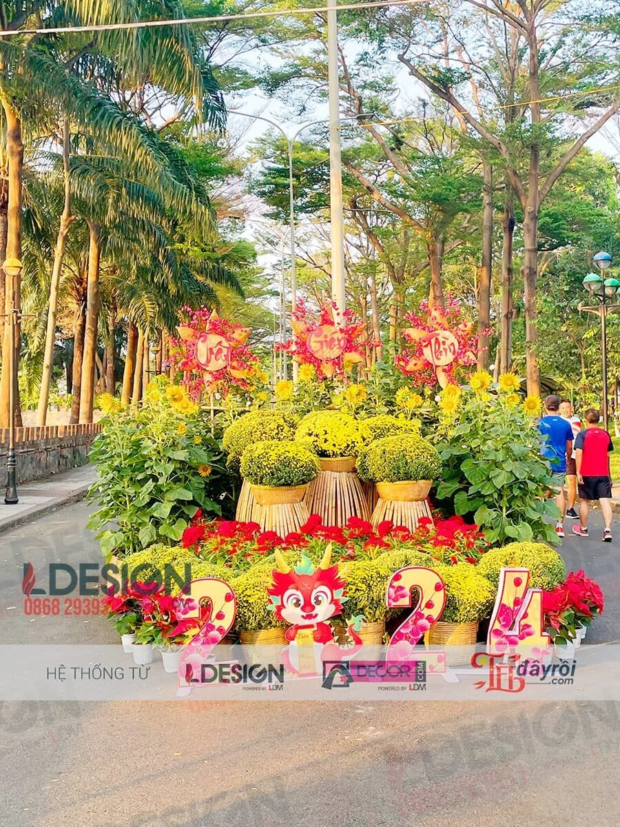 Thi công trang trí tiểu cảnh tết Tại Bình Dương