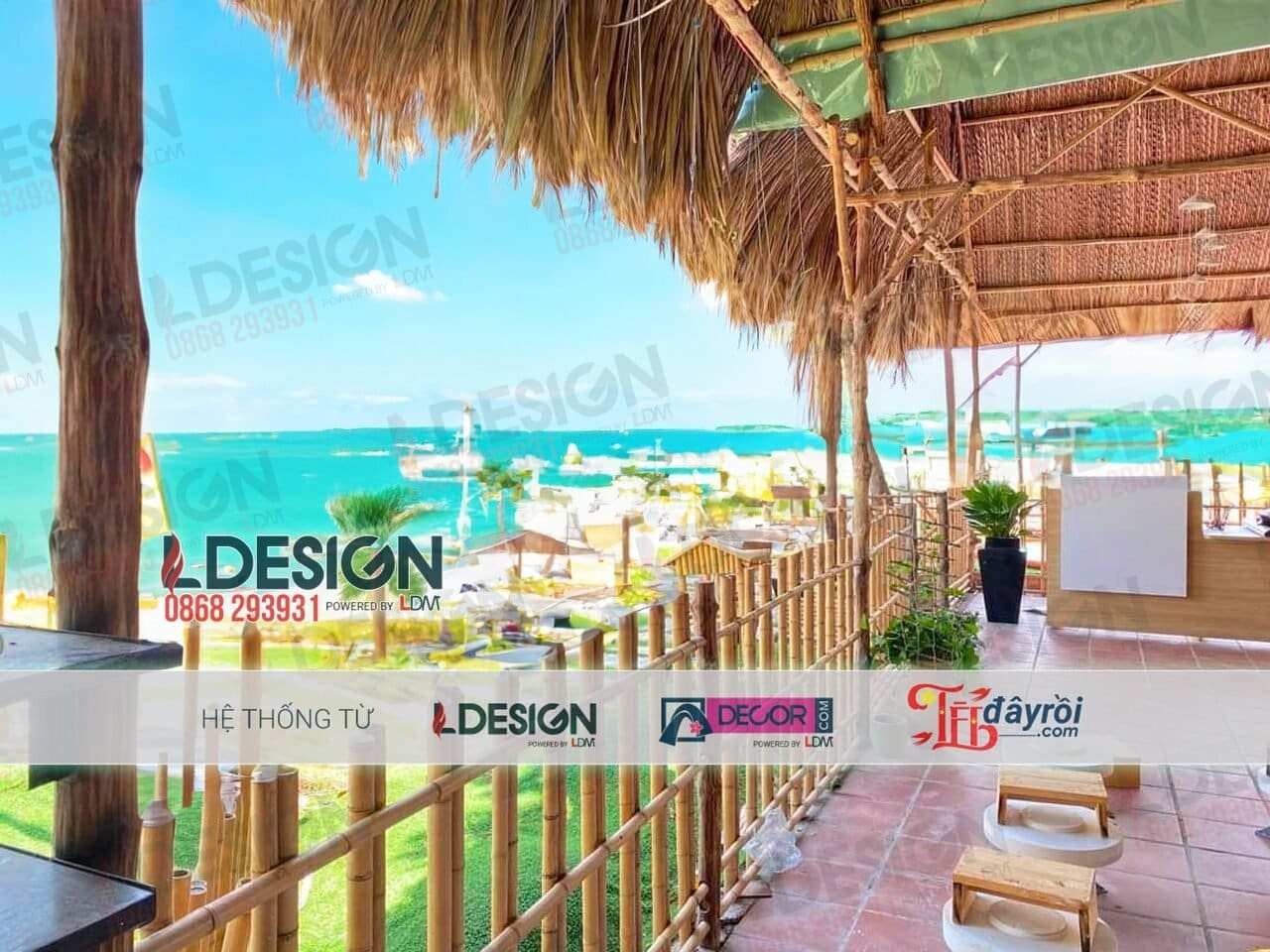 Thi công vách ngăn bằng tre tại Bình Dương