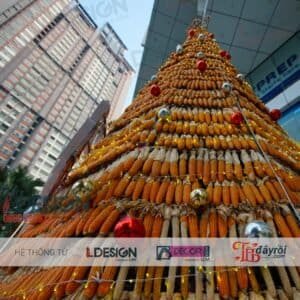 Trang trí tết bằng quả bắp ngô