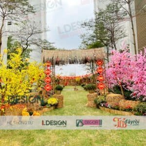 Mẫu tiểu cảnh tết 2024