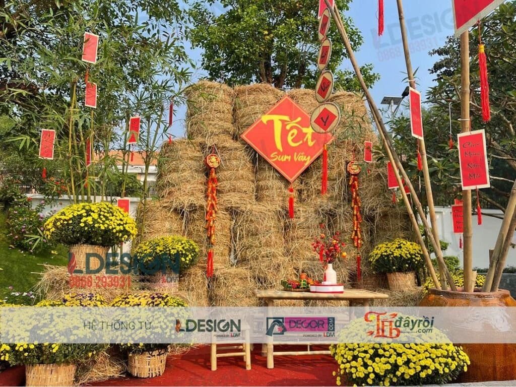 Mẫu tiểu cảnh tết 2024
