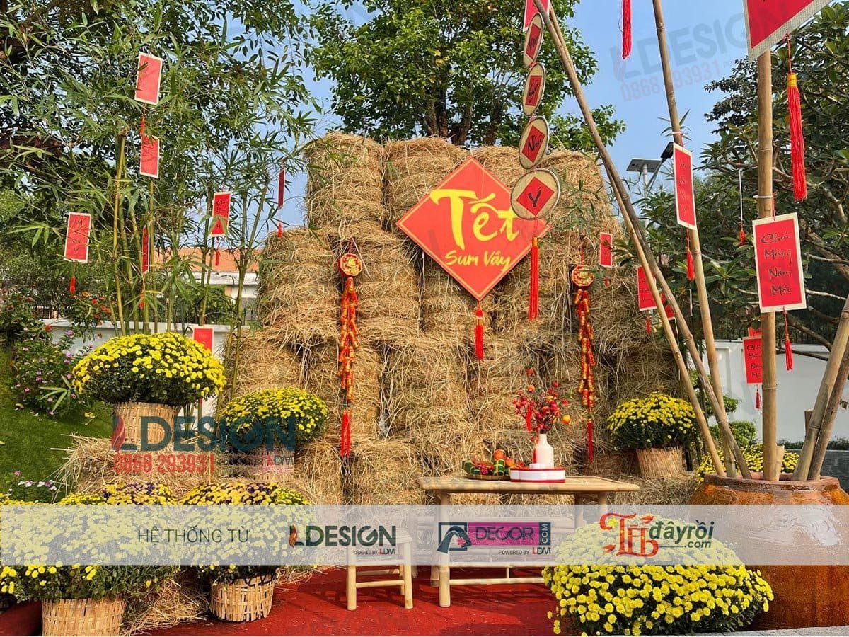 Mẫu tiểu cảnh tết 2024