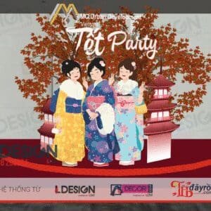 Backdrop Tết Cho Thuê Phong Cách Nhật Bản – Sẵn Sàng Giao Lắp