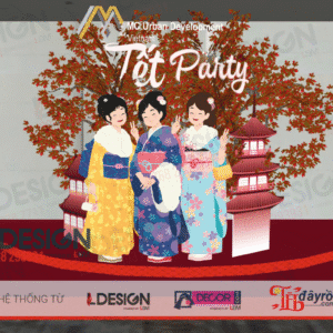 Backdrop Tết Cho Thuê Phong Cách Nhật Bản – Sẵn Sàng Giao Lắp