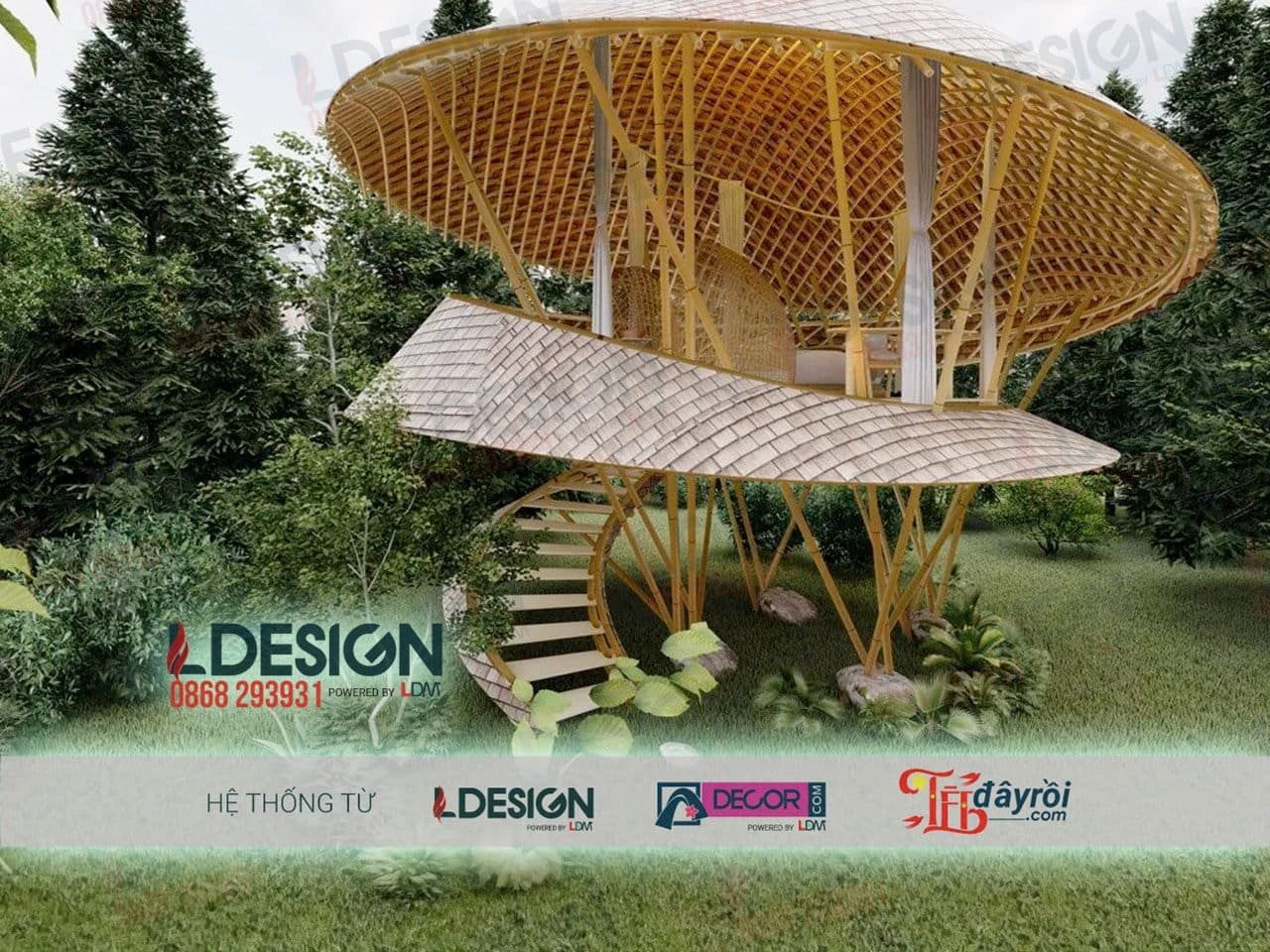 Thi công nhà tre tại Bình Dương