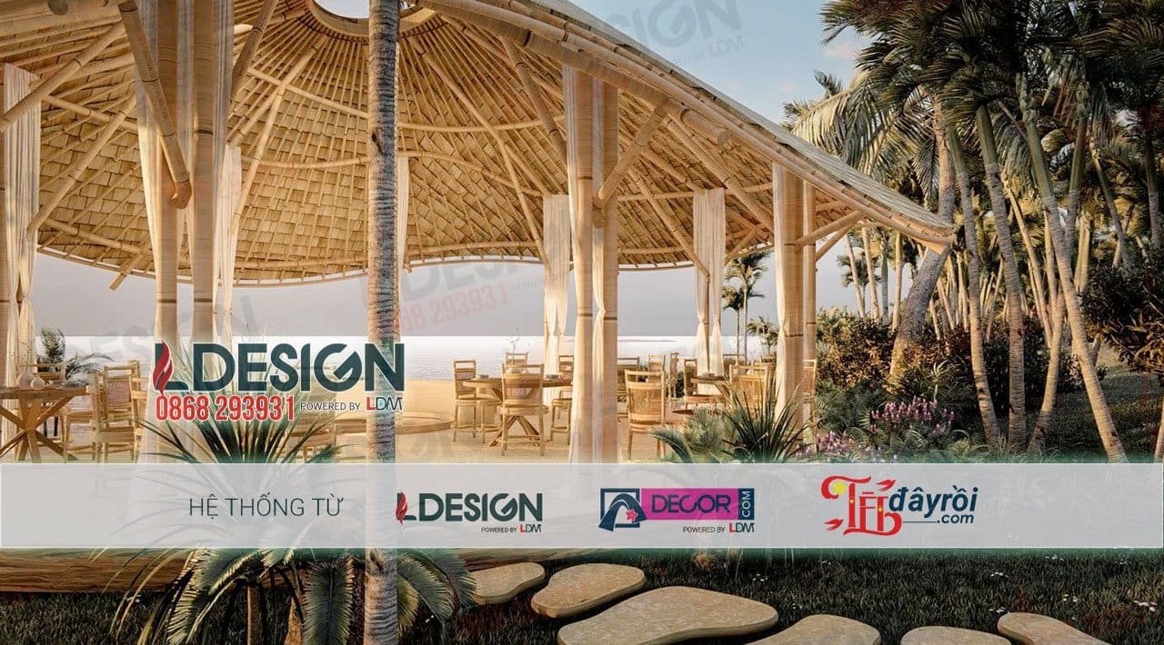 Thiết kế quán cafe bằng tre tại TP. HCM