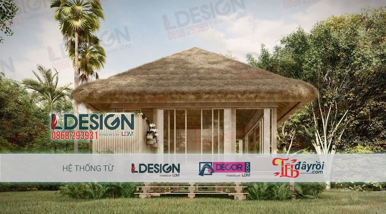 Thi công nhà tre tại Long An