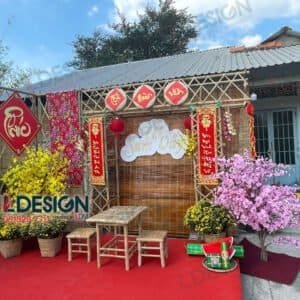 Thi công tiểu cảnh Tết tại Long An