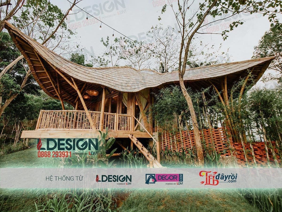 Thiết kế, thi công quán cafe bằng tre tại Bình Dương