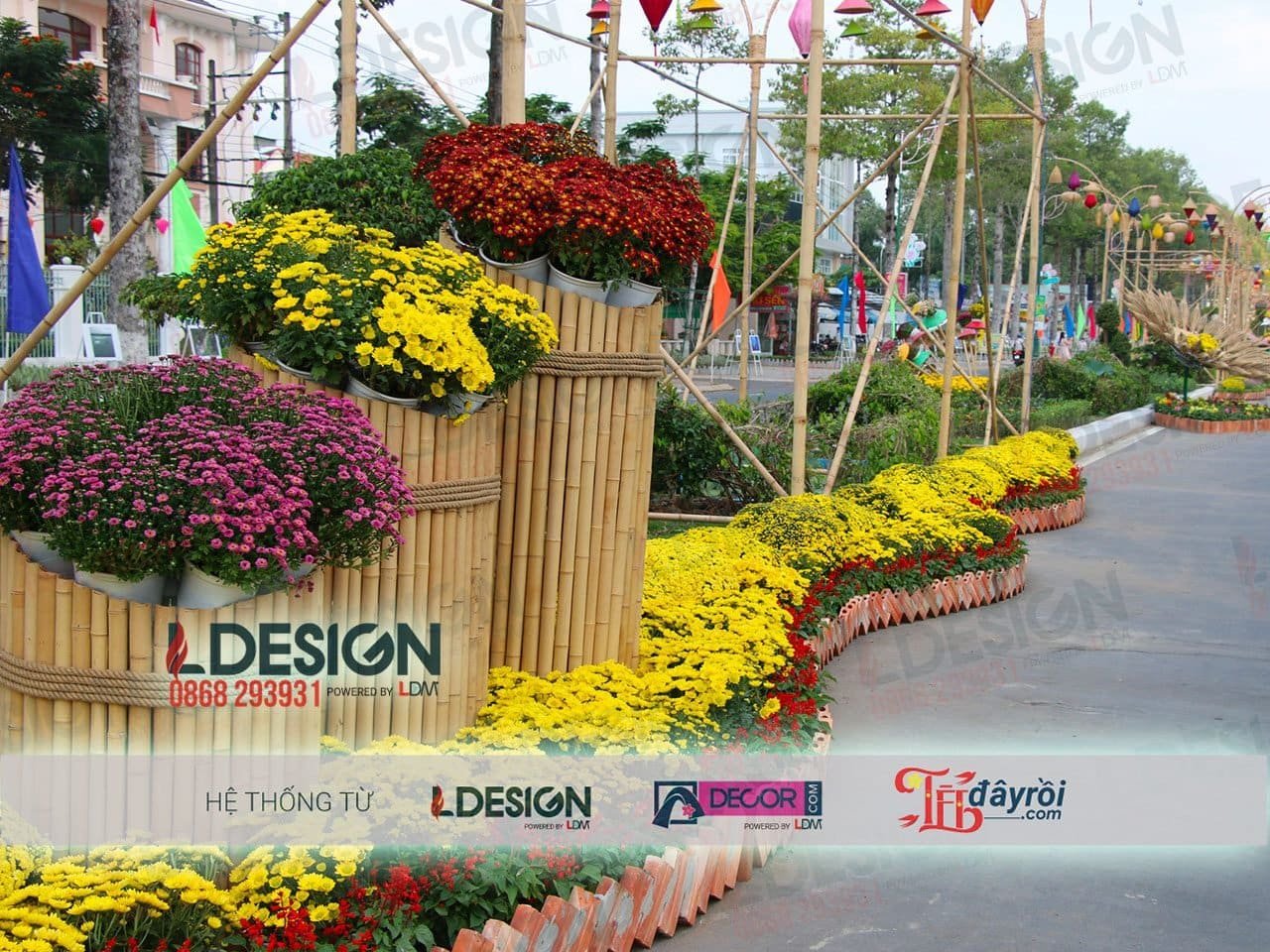 Thiết kế tiểu cảnh tết tại Bình Dương