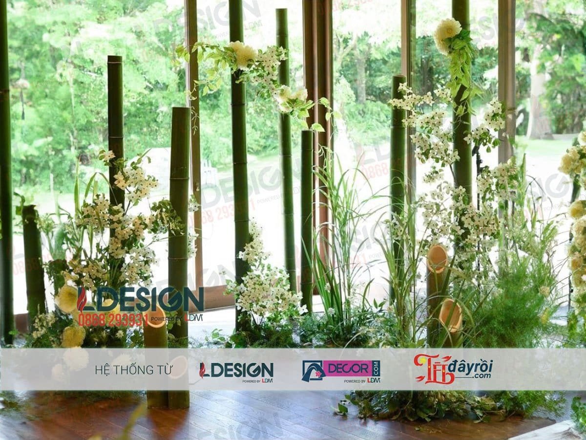 Trang trí văn phòng bằng tre, trúc tại Đồng Nai