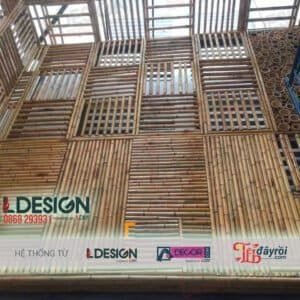 Thi công vách ngăn bằng tre tại TP.HCM