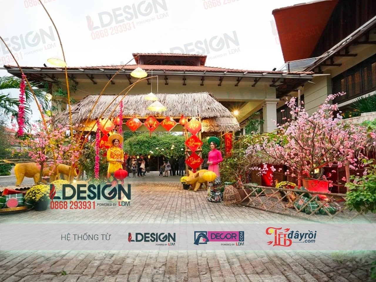Thiết kế Tiểu cảnh Tết tại Trảng Bàng- Tây Ninh