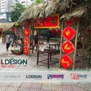 Cho thuê, lắp đặt gian hàng chợ quê