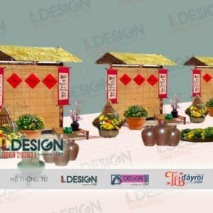 Gian hàng chợ quê hội chợ triễn lãm