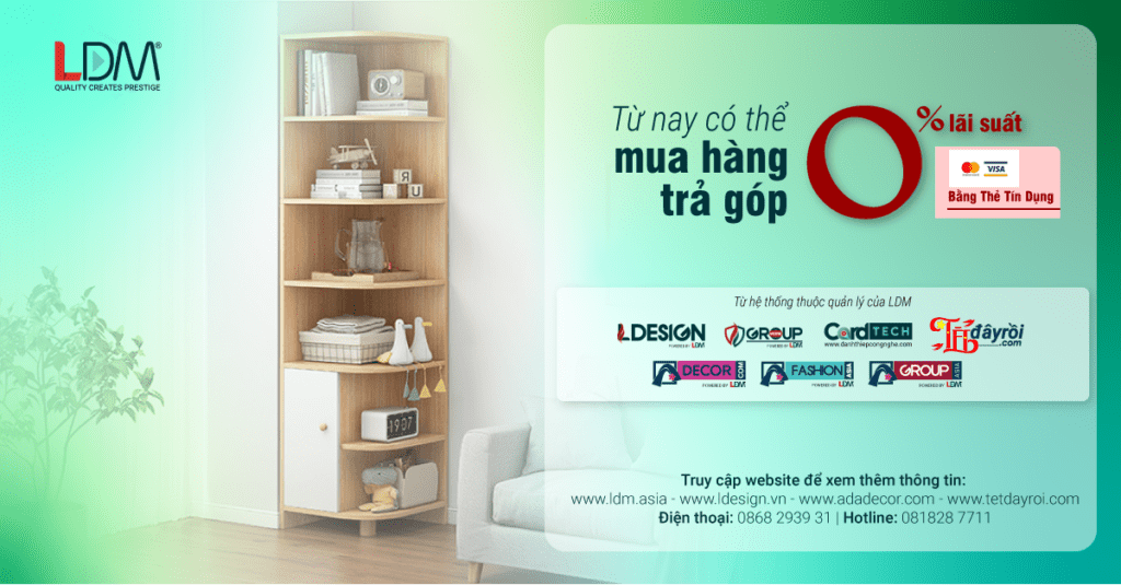 Hỗ trợ trả góp qua thẻ tín dụng tại L Design Media