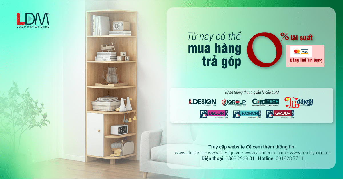Hỗ trợ trả góp qua thẻ tín dụng tại L Design Media