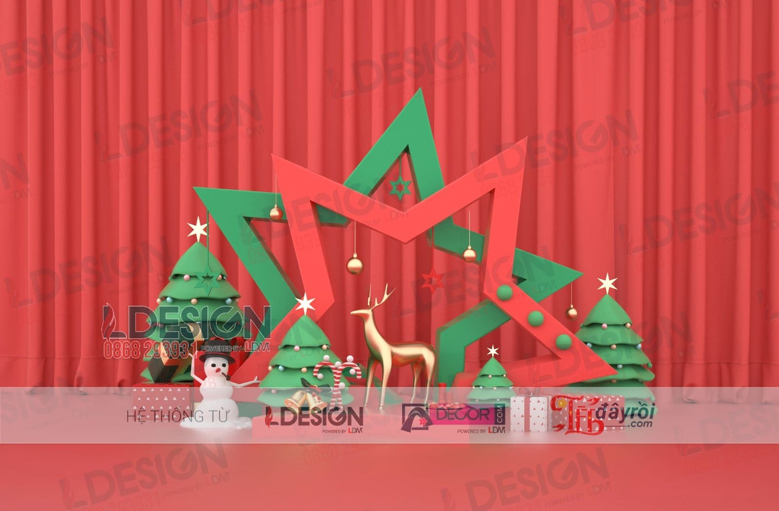 Mẫu trang trí giáng sinh 2024 đẹp