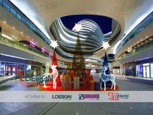 Thi công Cây thông Noel đẹp tại Long An