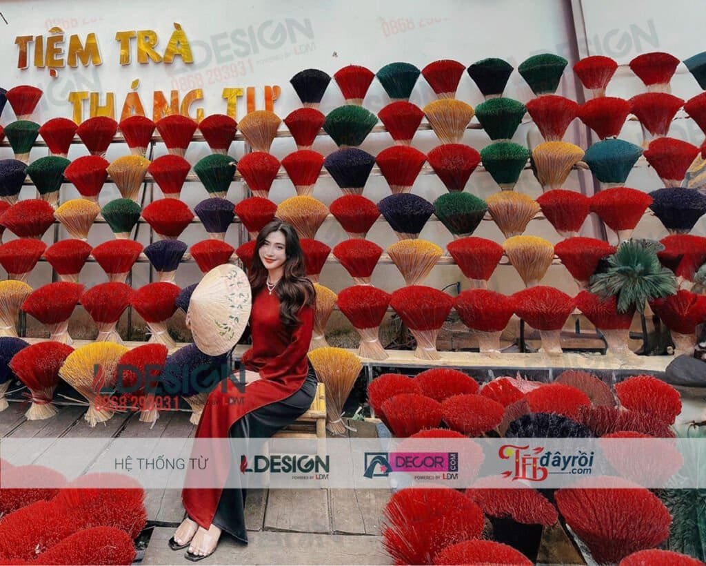 Mẫu Trang Trí Tết Đẹp Với Tăm Tre Sắc Màu