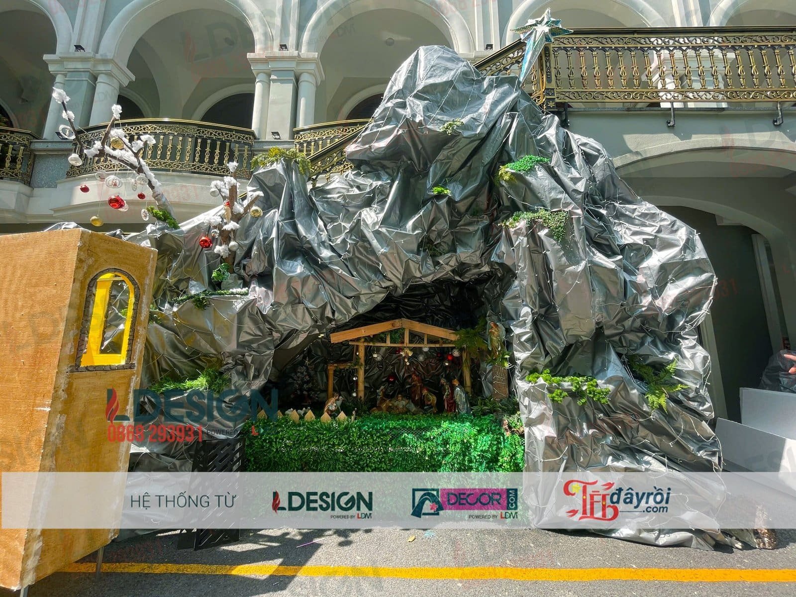 Thi công hang đá mút xốp