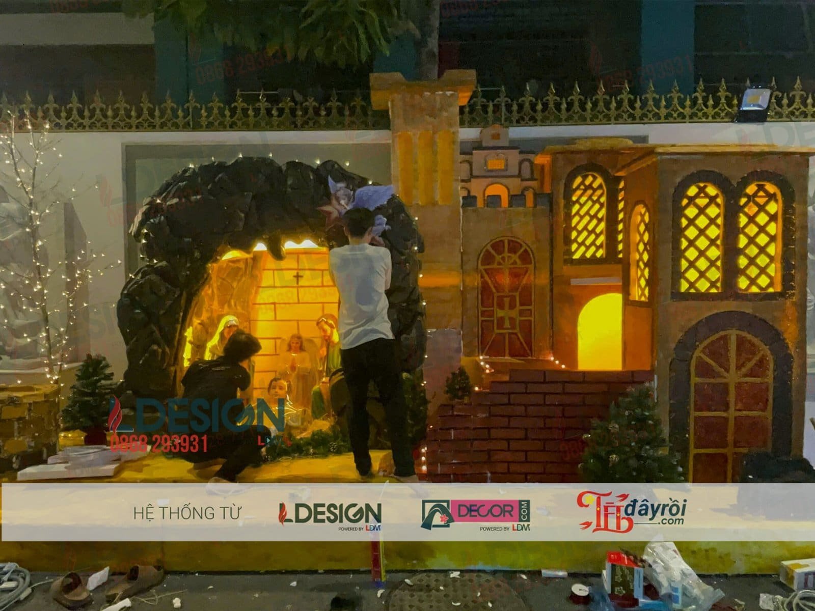 Thi công trang trí hang đá đẹp