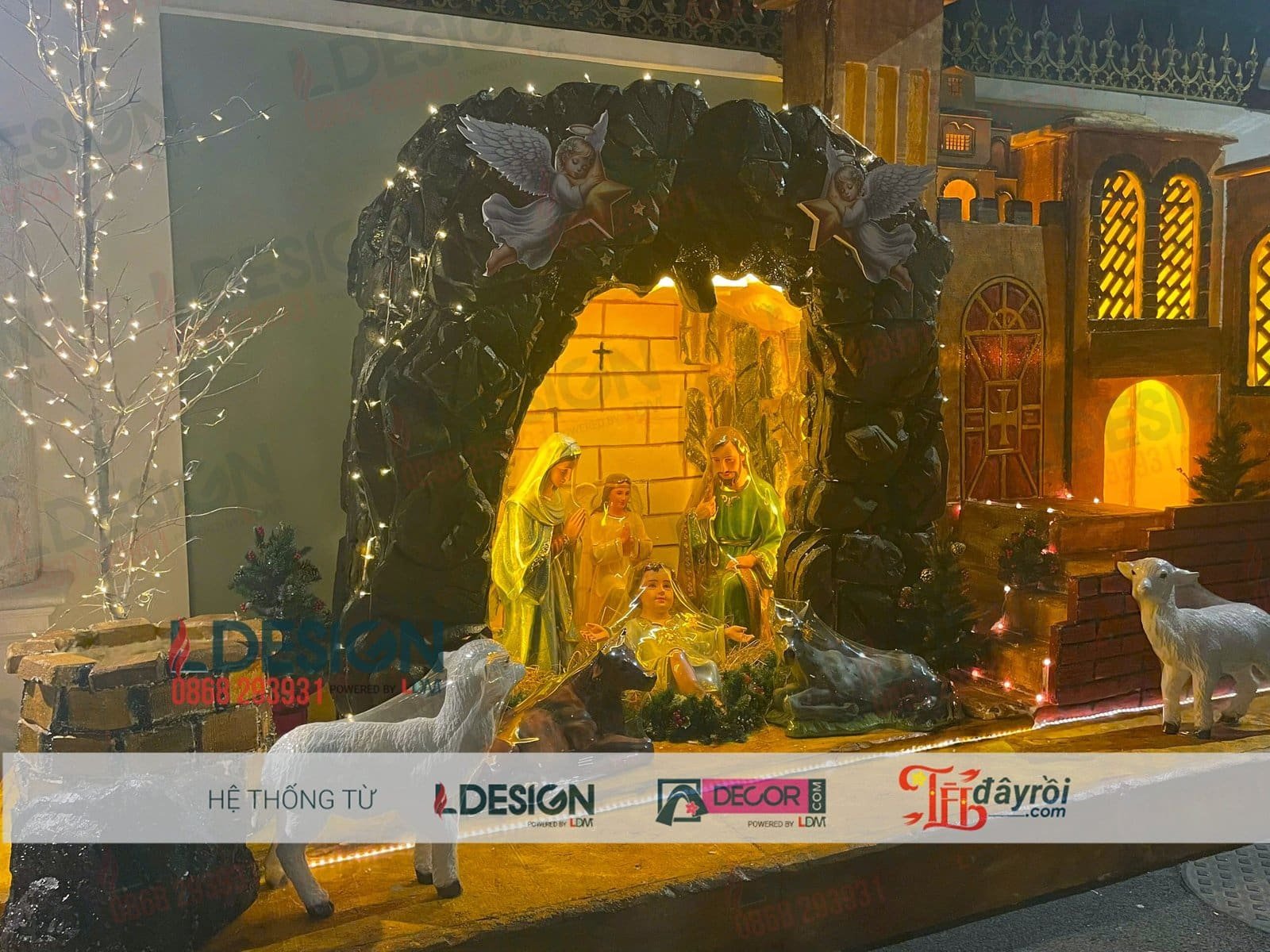 Hang đá noel bằng xốp tại Bình Dương