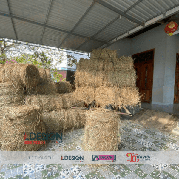 Rơm cuộn trang trí Tết