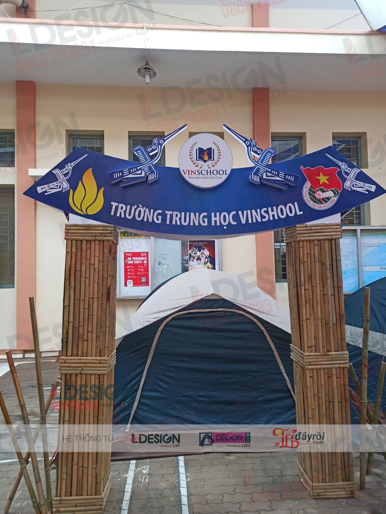 Thi Công Cổng Trại Tại Trường Trung Học Vinschool