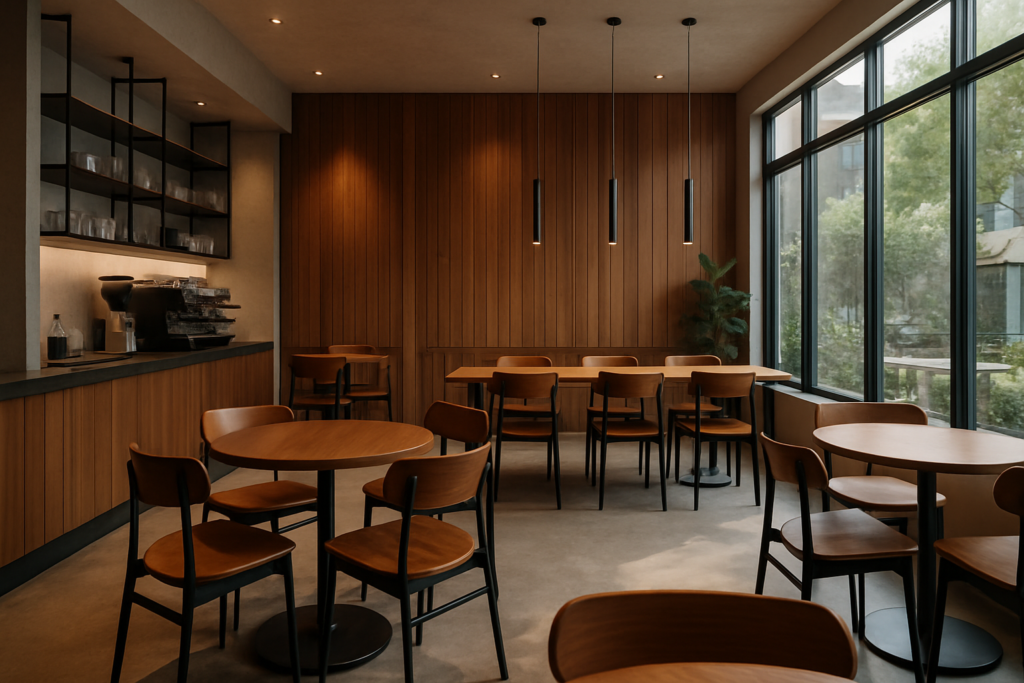 Thiết kế thi công quán cafe: Giải pháp tối ưu không gian, nhận diện và hiệu quả kinh doanh