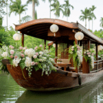 Cho thuê thuyền hoa trang trí, thuyền gỗ: Giải pháp tạo điểm nhấn sự kiện và không gian trải nghiệm